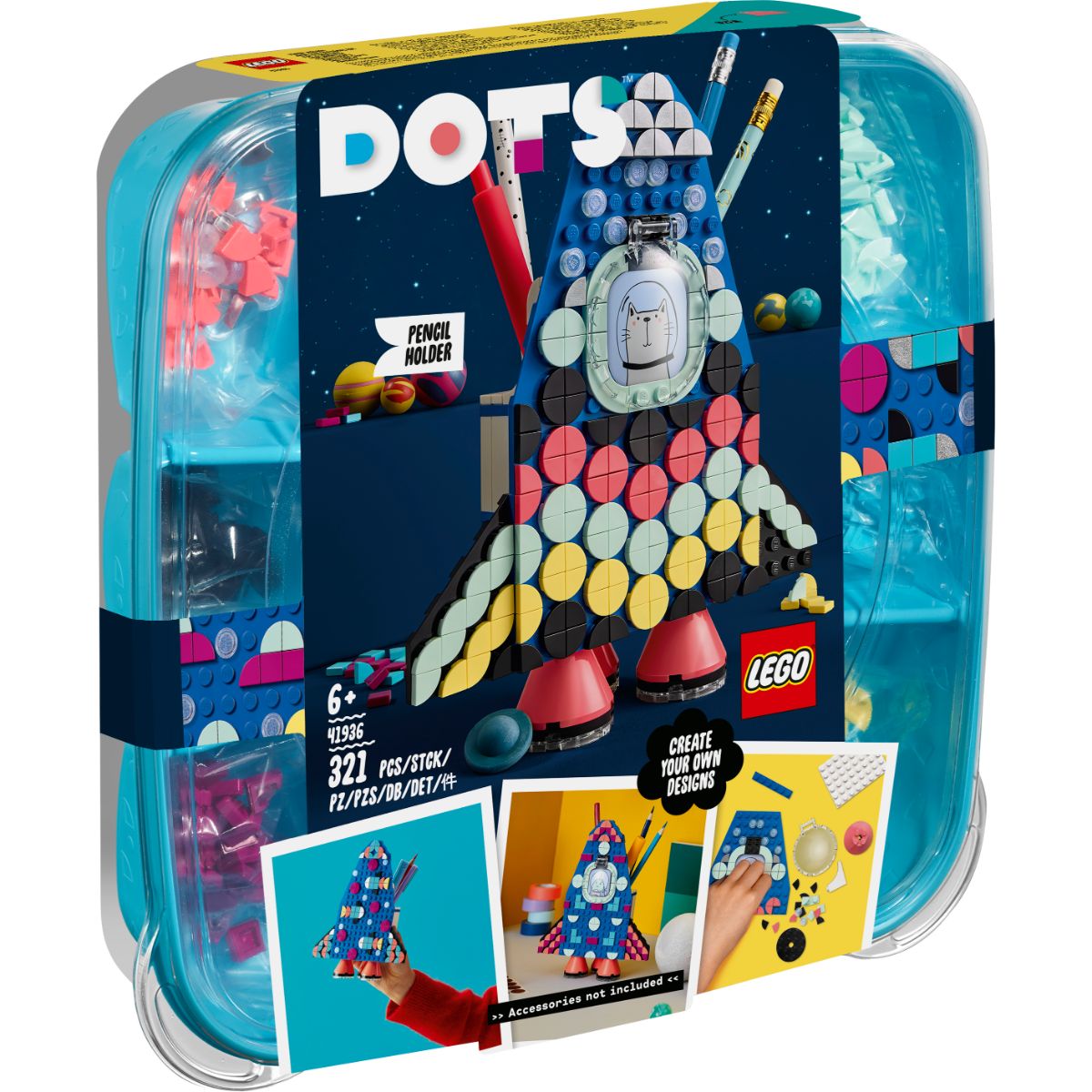 41936_box1_v29.jpg LEGO® Dots - Suport pentru creioane (41936)