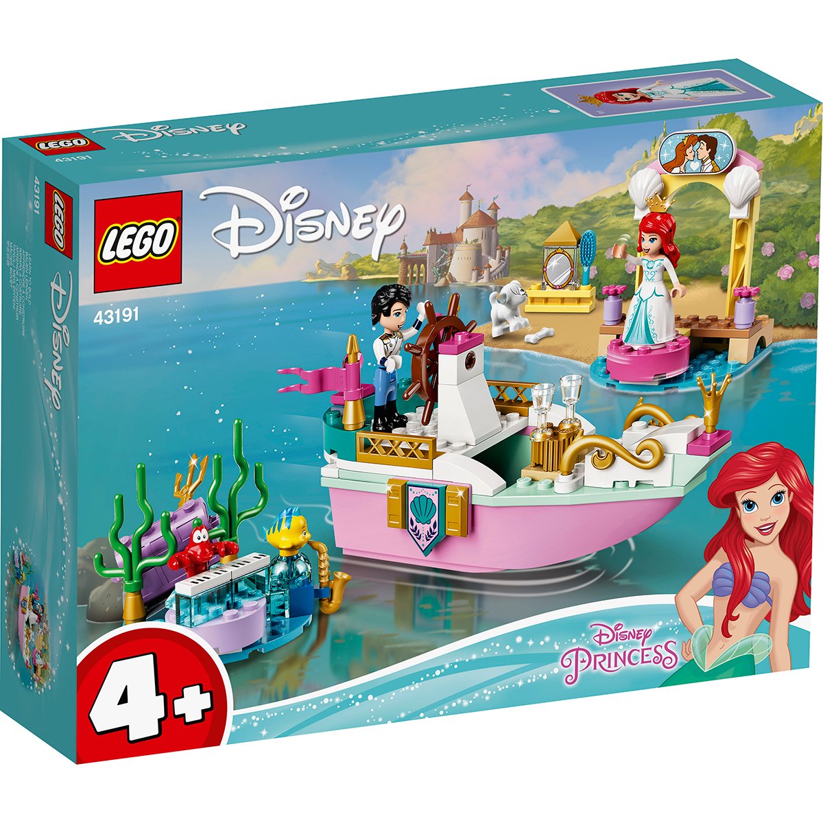 43191_box1_v29.jpg LEGO® Disney Princess™ - Barca de festivitati a lui Ariel (43191)