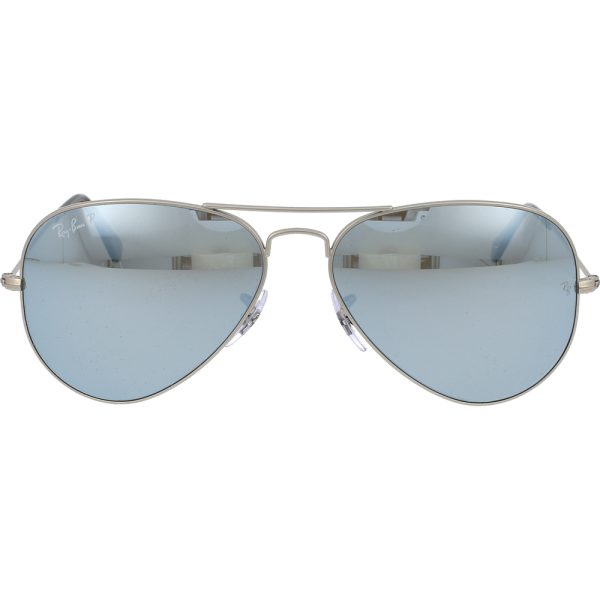 Ochelari de soare Ray-Ban RB3025 019/W3, polarizati, Argintiu, 58 mm