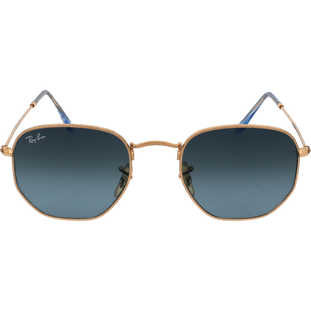 Ochelari de soare Ray-Ban RB3548N 91233M, HEXAGONAL, Auriu, 51 mm
