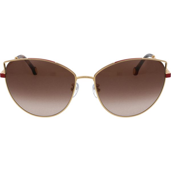 Ochelari de soare Carolina Herrera SHE140 300, Auriu, 59 mm