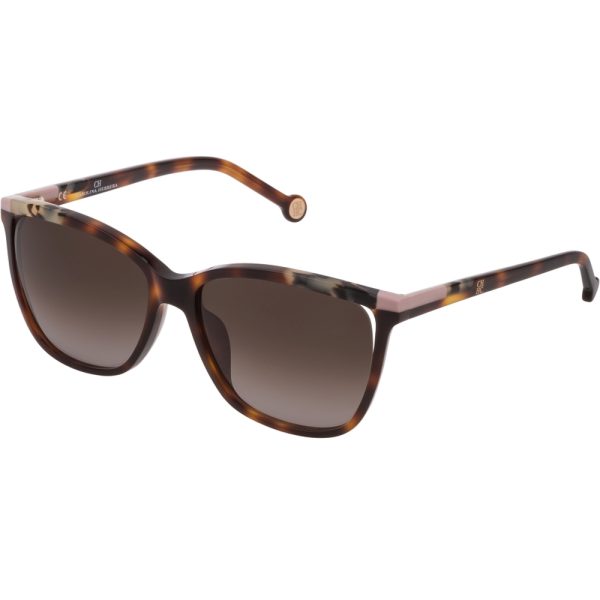 Ochelari de soare Carolina Herrera SHE821 0752, Havana, 56 mm