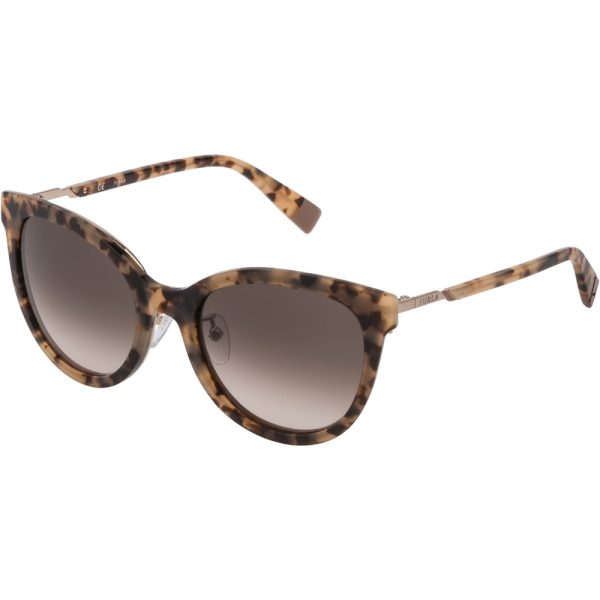 Ochelari de soare Furla SFU308 0XA5, Havana, 53 mm