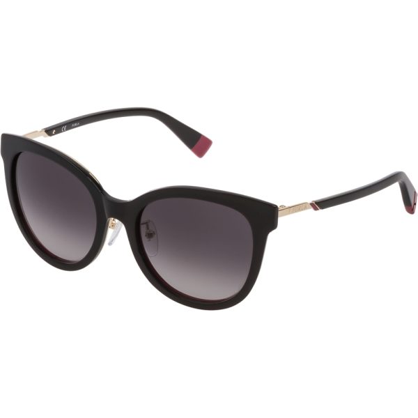 Ochelari de soare Furla SFU308 700Y, Negru, 53 mm