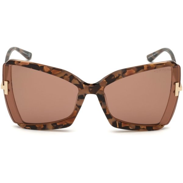 Ochelari de soare Tom Ford FT0766 55Y, Havana, 63 mm