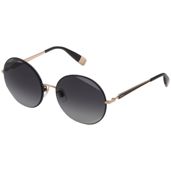 Ochelari de soare Furla SFU402N 0301, Auriu, 58 mm