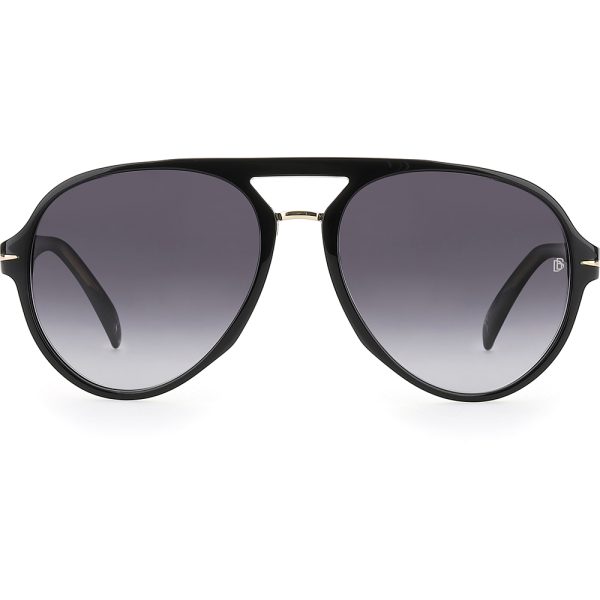 Ochelari de soare David Beckham DB7005S 8079O, Negru, 57 mm