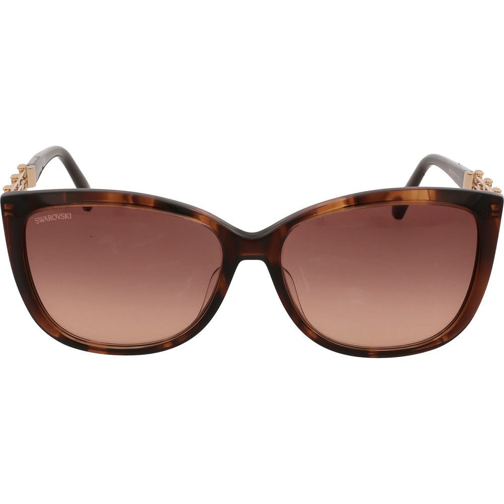 Ochelari de soare Swarovski SK0291 47F, Havana, 57 mm