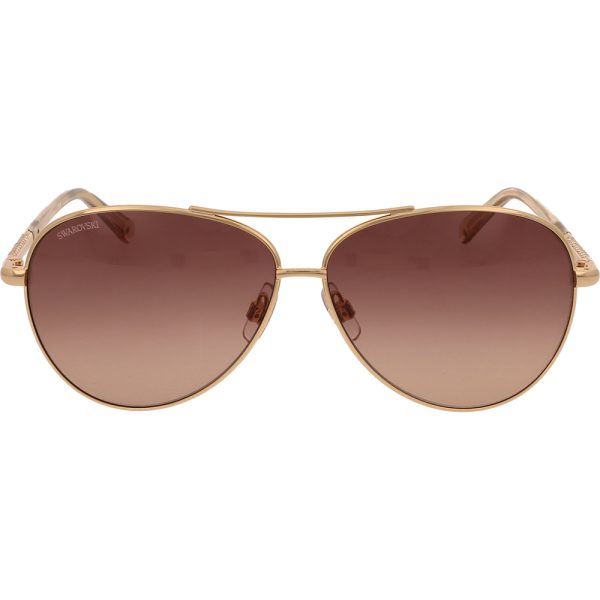 Ochelari de soare Swarovski SK0292 30F, Auriu, 61 mm