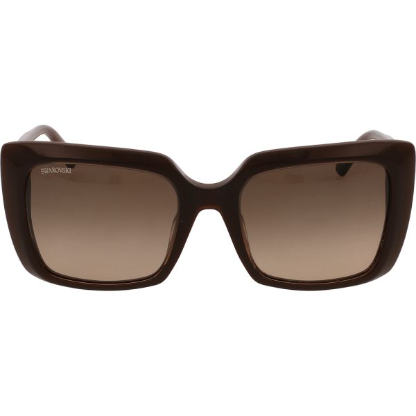 Ochelari de soare Swarovski SK0304 48F, Maro, 54 mm