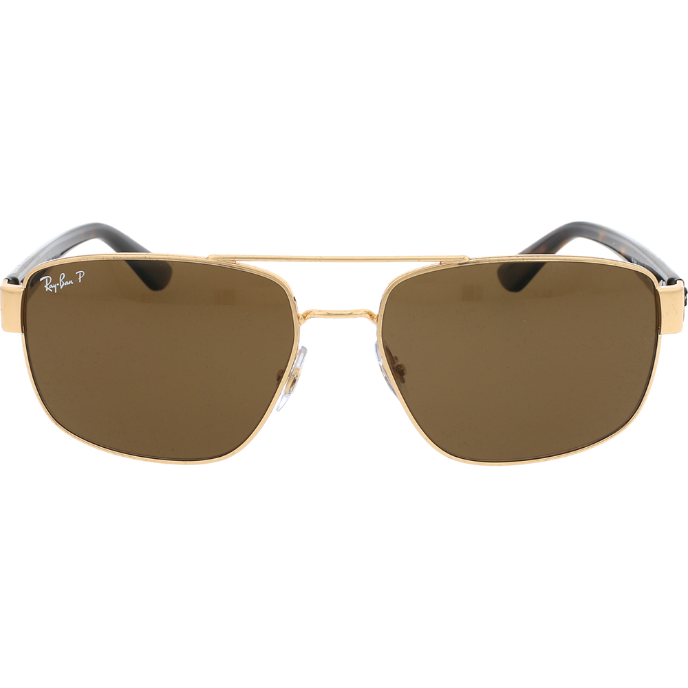 Ochelari de soare Ray-Ban RB3663 001/57, polarizati, Auriu, 60 mm