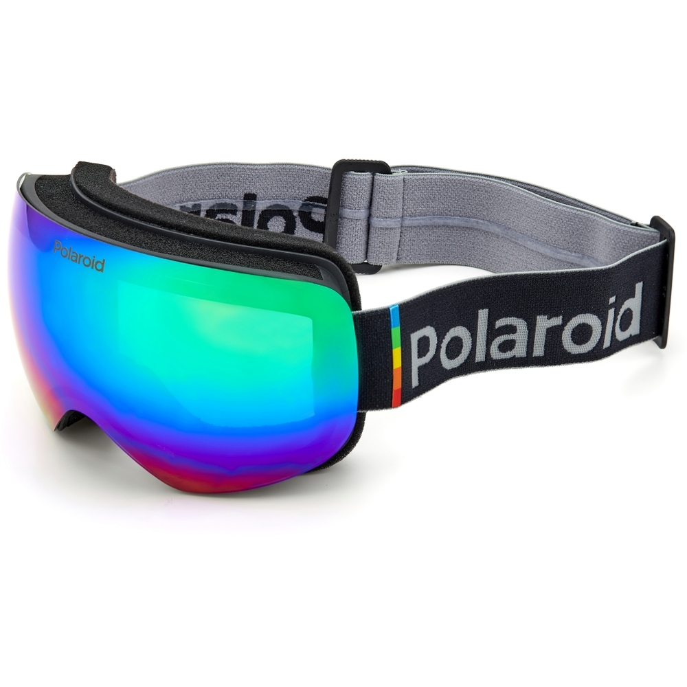 Ochelari de ski Polaroid M00505 9KS5Z, polarizati, Negru/Verde, 99 mm
