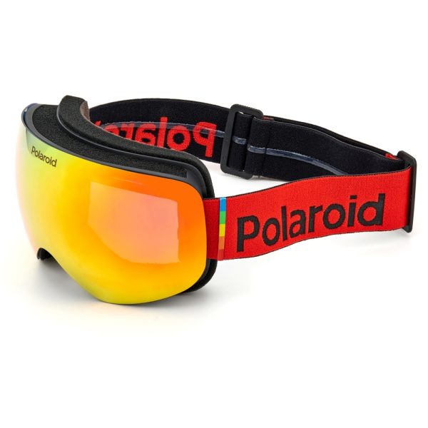 Ochelari de ski Polaroid M00505 9KSOZ, polarizati, Negru/Rosu, 99 mm
