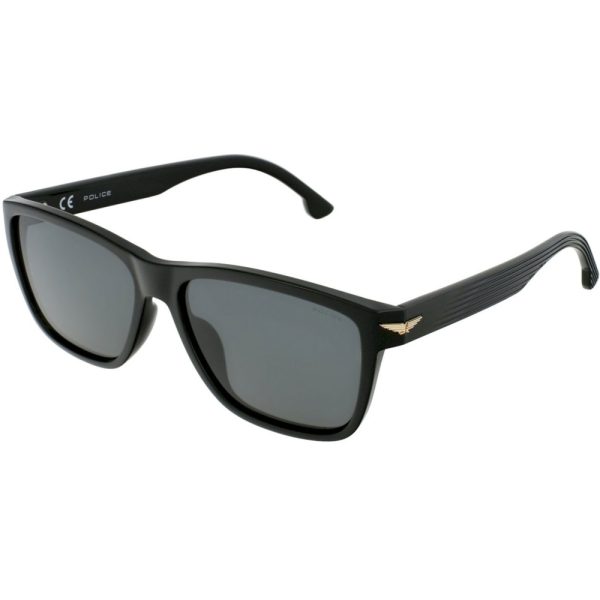 Ochelari de soare Police SPLB38E Z42P, polarizati, Negru, 56 mm