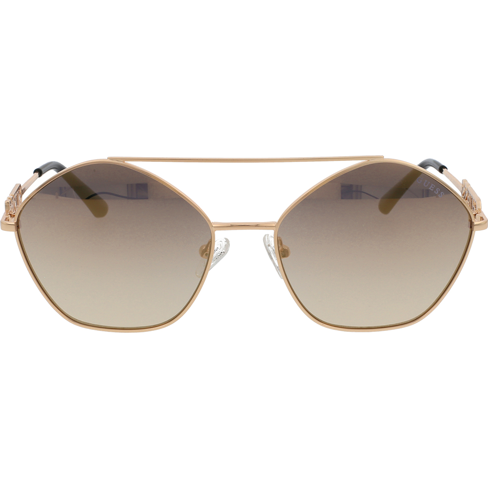 Ochelari de soare Guess GU7644 32C, Auriu, 59 mm