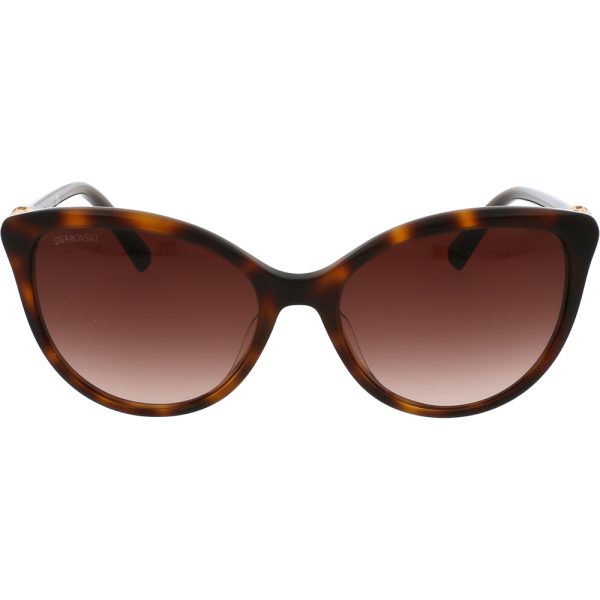 Ochelari de soare Swarovski SK0147 52G, Havana, 55 mm