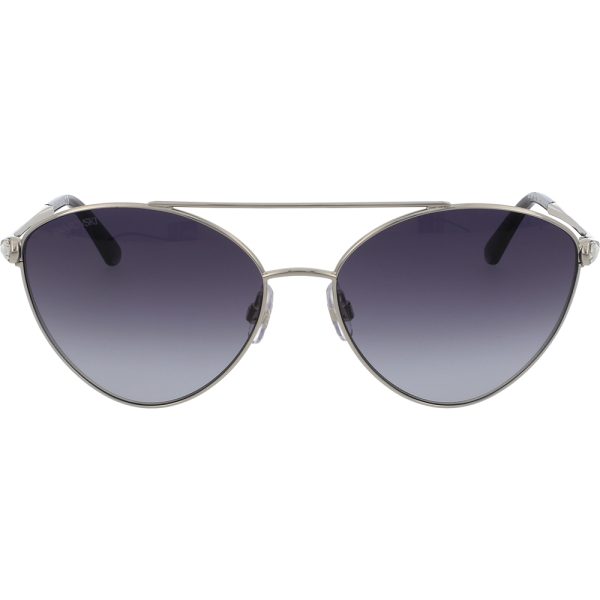 Ochelari de soare Swarovski SK0286 16C, Argintiu, 58 mm