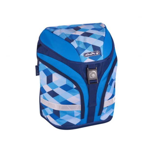 Ghiozdan echipat Herlitz Motion Plus, Blue Cubes