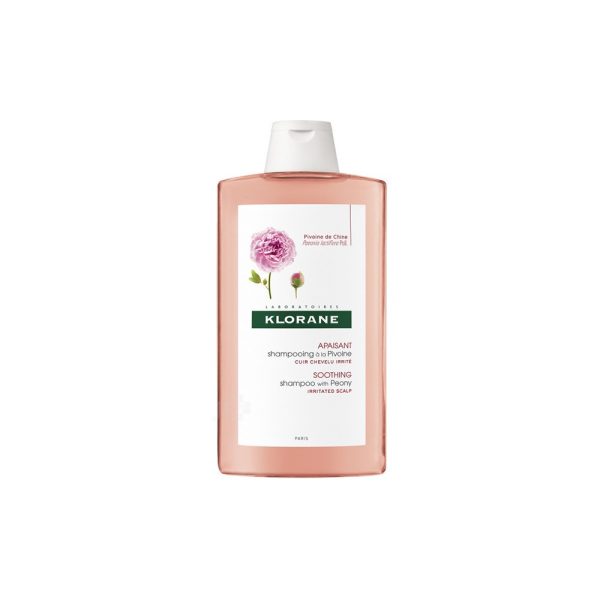 Sampon cu extract de bujor pentru scalp sensibil și iritat, 400 ml, Klorane 
