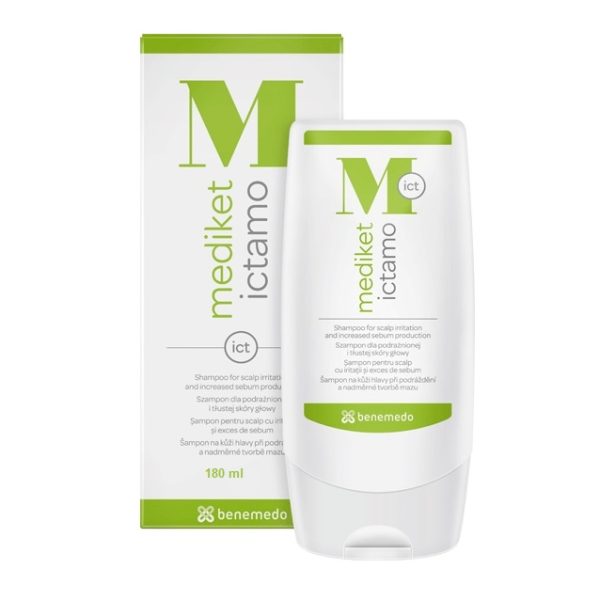Sampon pentru scalp cu iritatii si exces de sebum Mediket Ictamo, 180ml, Benemedo
