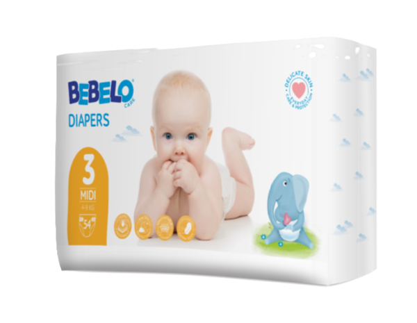 54f9e81030106_8595566414276.png Bebelo Scutece midi nr. 3, 54 bucati