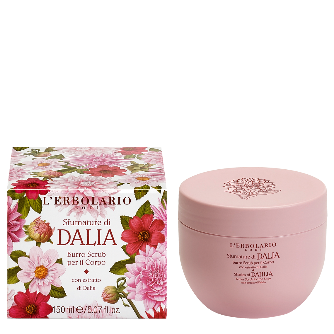Unt exfoliant pentru corp Shades of Dahlia, 150ml, L'Erbolario