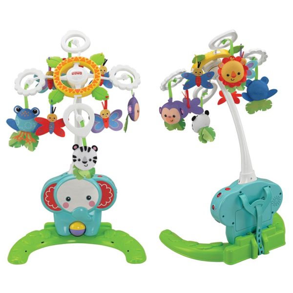 Carusel muzical 3 in 1 Fisher Price Crib to Floor Rainforest Friends