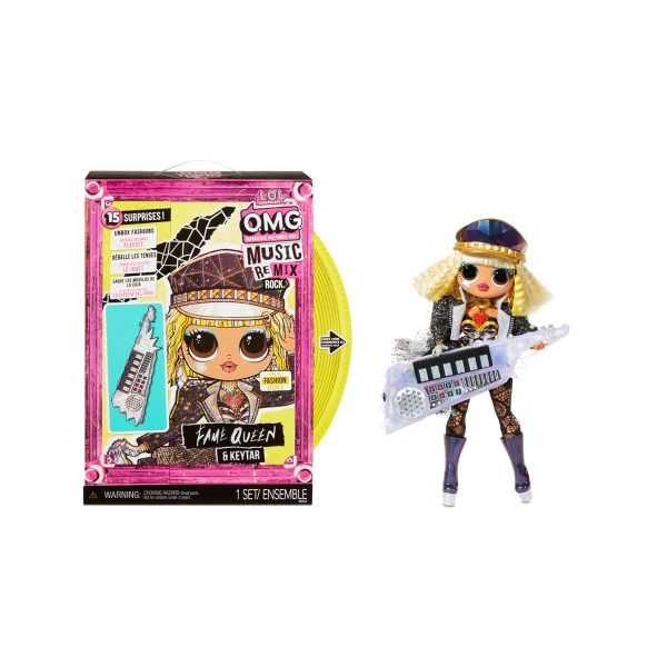 577607c3_577539c3_lol_surprise_omg_remix_rock_ffame_queen_and_keytar_fp_01.jpg Papusa LOL Surprise OMG Remix Rock, Fame Queen cu orga si 15 surprize, 577607EUC