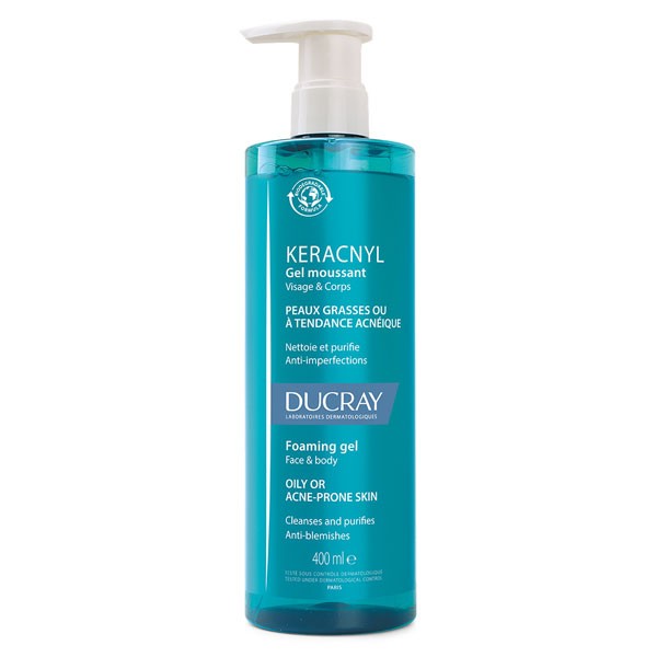 6043192139816_gel-de-curatare-anti-acnee-keracnyl-400-ml-ducray-3933.jpg Gel de curatare Anti-Acnee Keracnyl, 400ml, Ducray