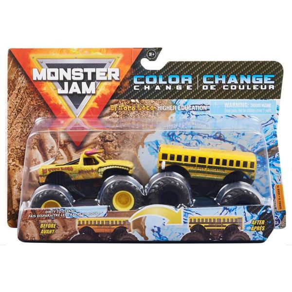 Set 2 masini Monster Jam, Scara 1:64, El Toro Loco & Higher Education