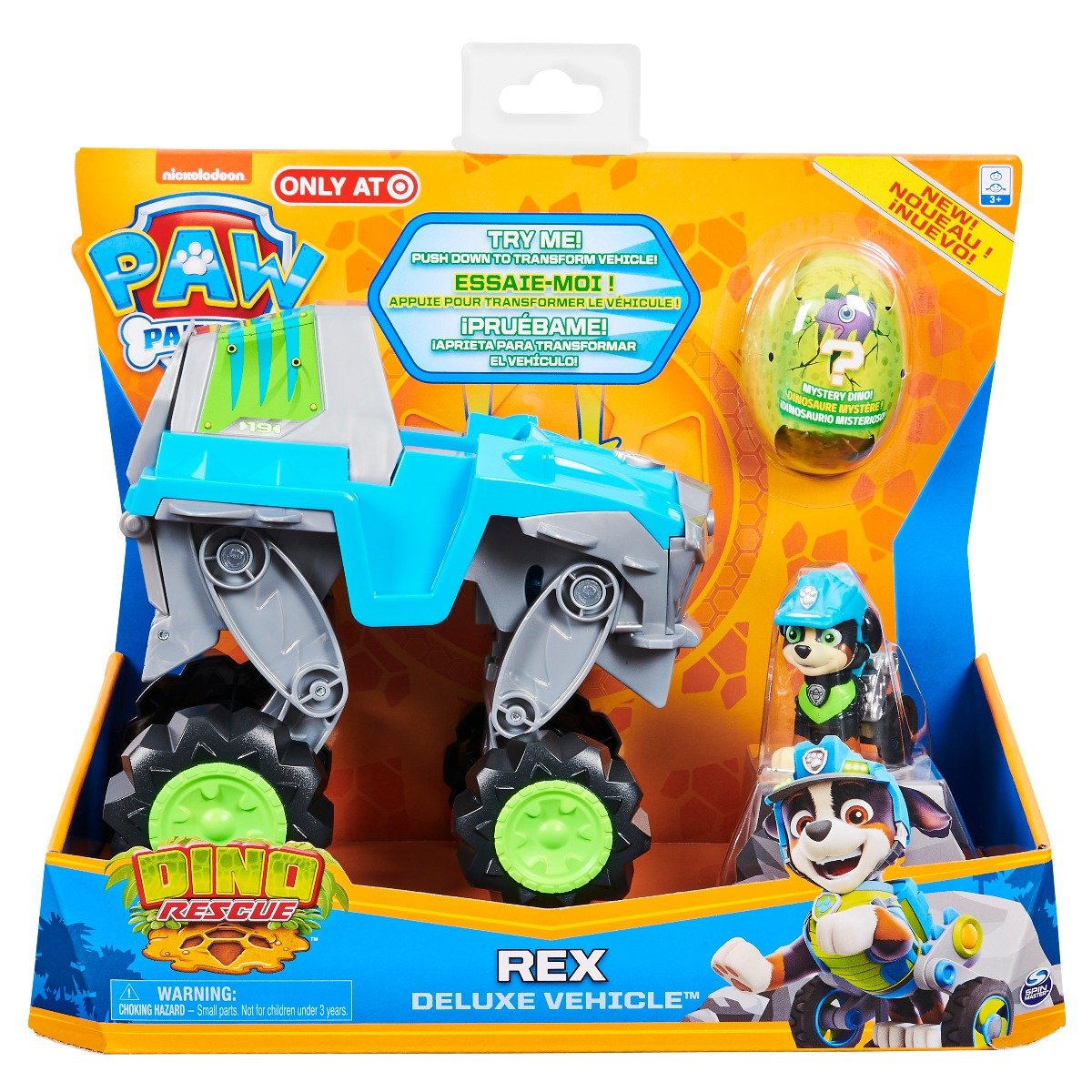 Vehicul cu figurina Paw Patrol, Rex Deluxe Vehicle