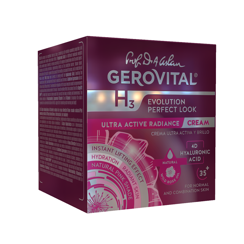 666c186b2fb06_crema-ultra-activa-si-luminozitate-gerovital.png Crema ultra activa si luminozitate H3 Evolution Perfect Look, 50ml, Gerovital