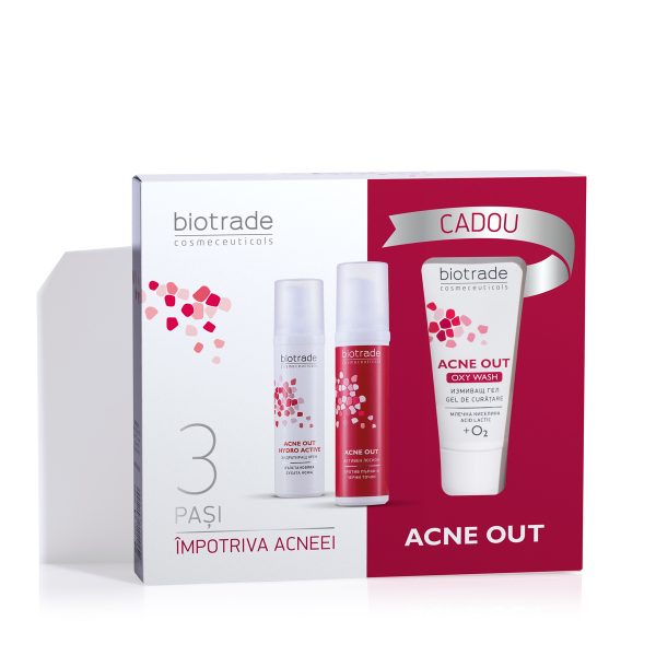 6eba11b01a116_biotrade-acne-out-3-pasi-activa-60ml-crema-60ml-_15272_1_1597319302.jpg Pachet Acne Out Crema hidratanta pentru acnee Hydro Active, 60 ml + Lotiune pentru acnee, 60 ml + Gel de curatare, 50 ml Gratuit, Biotrade