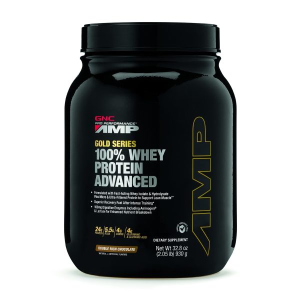 6efa1875b6516_product_1557151805.jpg Proteina din zer cu aroma de ciocolata AMP Gold Series 100% Whey Protein Advanced, 930g, GNC
