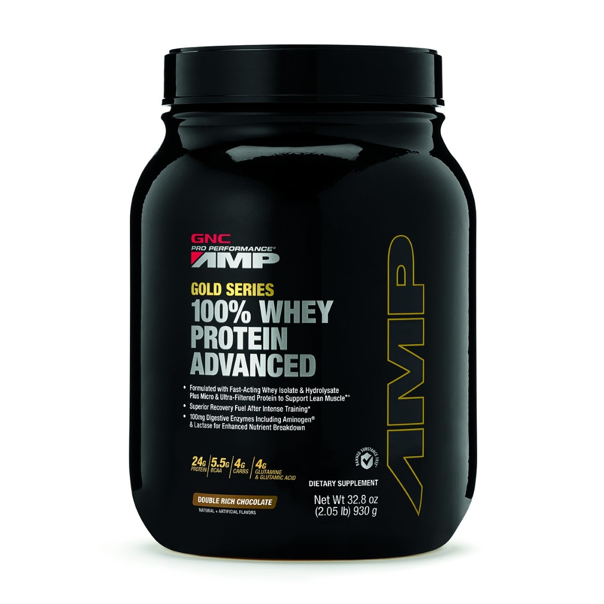 6efa1875b6516_product_1557151805.jpg Proteina din zer cu aroma de ciocolata AMP Gold Series 100% Whey Protein Advanced, 930g, GNC