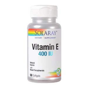 Vitamina E 400UI 50 capsule moi Solaray, natural, Secom
