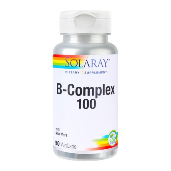 B-Complex 100mg 50 capsule vegetale Solaray, natural, Secom