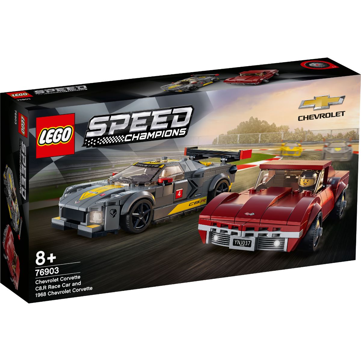 76903_box1_v29.jpg LEGO® Speed Champions - Masina de curse Chevrolet Corvette C8.R si 1968 Chevrolet Corvette (76903)