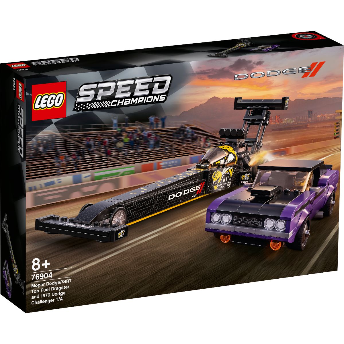 76904_box1_v29.jpg LEGO® Speed Champions - Mopar Dodge Srt Top Fuel Dragster si 1970 Dodge Challenger (76904)