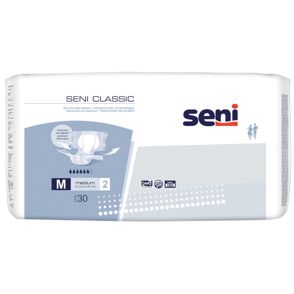 Scutece pentru adulti Classic Medium, 30 bucati, Seni