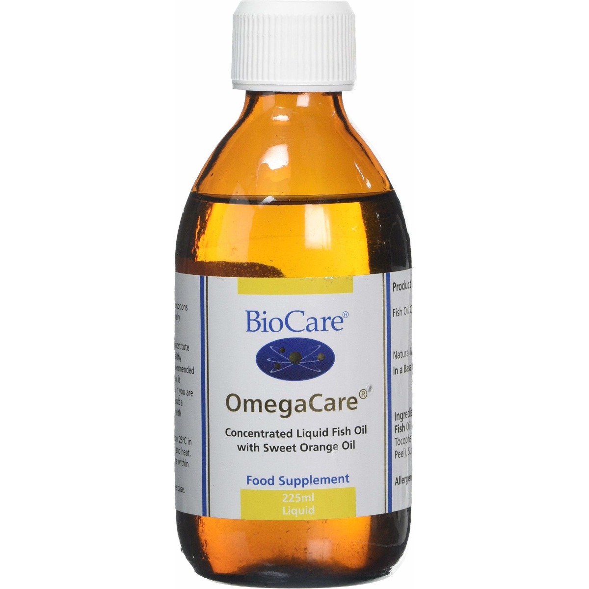 7849dbada5516_d65c14ae2ec2e03143935600.jpg Ulei de peste cu portocala OmegaCare, 225ml, BioCare