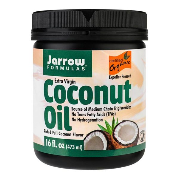 Coconut Oil Extra Virgin 473ml Jarrow Formulas, natural, SECOM