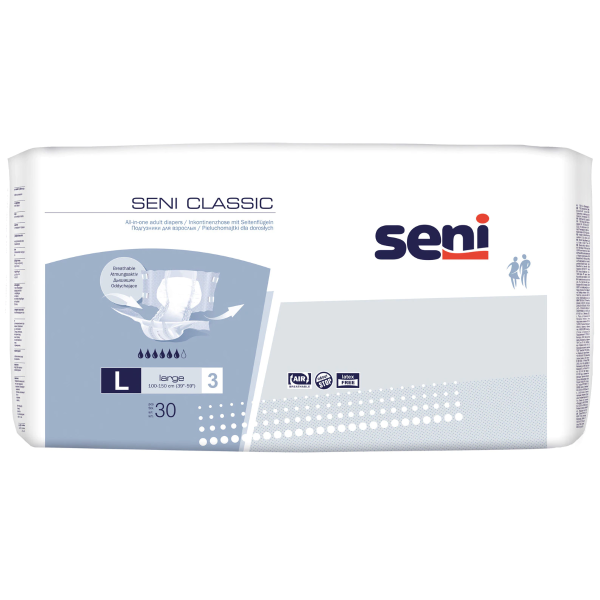 Scutece pentru adulti Classic Large, 30 bucati, Seni