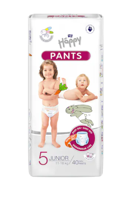 7f6b384621016_5900516603687.png Scutece-chilotel Happy Pant Junior 11-18kg, 40 bucati, Bella Baby