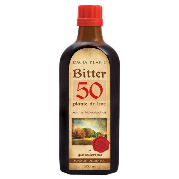7f84e187d0506_bitter-500-ml-remediu-2016.jpg Tinctura Bitter 50 Plante de Leac cu Ganoderma, 500ml, Dacia Plant