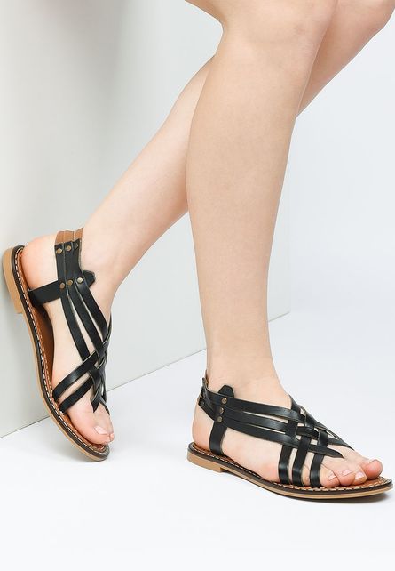 Sandale piele naturala Sinima Negre