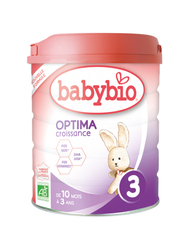 Lapte praf Optima 3 Croissance Bio, 800g, BabyBio