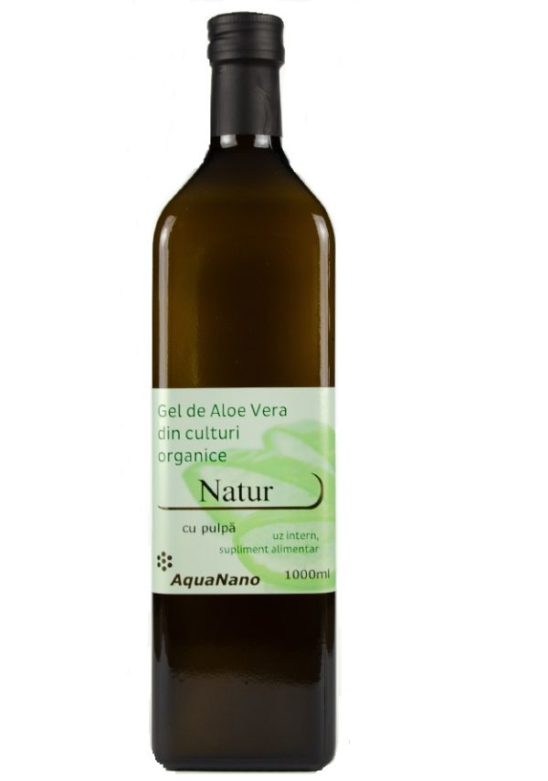 84876ab4d0816_natur.jpg Gel de aloe vera natur cu pulpa, 1000ml, Aghoras