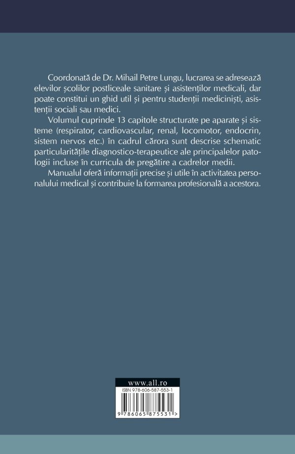 875423043-1.jpeg Manual de medicina interna pentru scolile sanitare postliceale si asistenti medicali | Mihail Petru Lungu