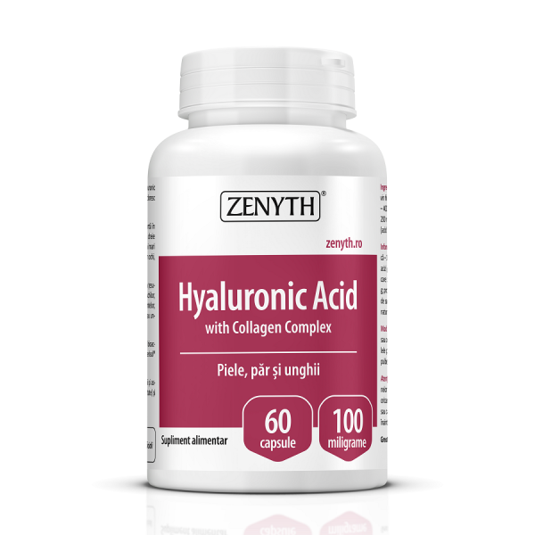 8b97320b7b906_hyaluronic-acid.png Hyaluronic Acid cu Collagen Complex, 60 capsule, Zenyth